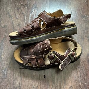 Dr. Martens Fisherman Sandals Brown Leather